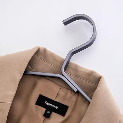 Premium Matte Titanium Gray Aluminum Coat Hangers 6 Piece Set, 16.5” Extra Smooth & Durable Metal Shirt Dress Hanger,Aluminum Alloy Hanger,Clothing Support,Clothing Hang