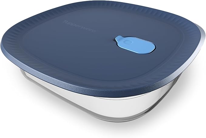 Tupperware Voila Glass Square Food Storage – Airtight Baking Dish, 1.7 qt / 1.6 L