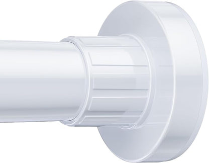 Ausemku Shower Curtain Rod 32-94 Inch Adjustable - 1 Inch Diameter Heavy Duty No drill Spring Tension Shower Rod, Non-Slip Rustproof Telescopic Rod for Bathroom, White
