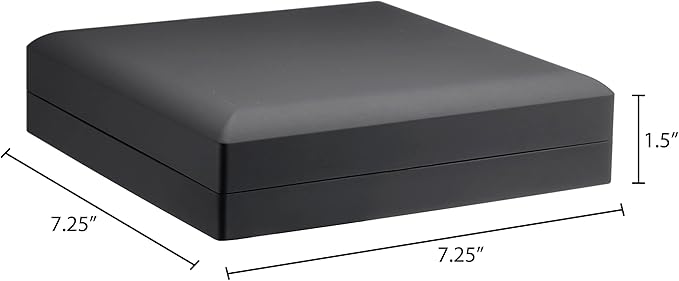 Allure - 2 Pack, Large Necklace Boxes With LED Light, Square Shaped, Elegant Diamond Necklace Case, For Unique Proposal, Engagement Or Wedding, 2 Pack, Black Velvet Interior Jewelry Display Gift Box.