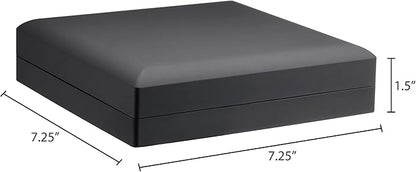 Allure - 2 Pack, Large Necklace Boxes With LED Light, Square Shaped, Elegant Diamond Necklace Case, For Unique Proposal, Engagement Or Wedding, 2 Pack, Black Velvet Interior Jewelry Display Gift Box.