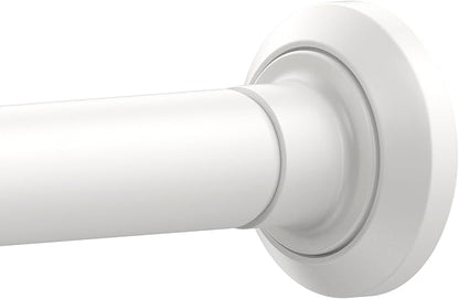 ENJOYBASICS Shower Curtain Rod 30 to 52 Inches, Stainless Steel Adjustable Spring Tension Rods No Drill for Bathroom, Closet, Window, Room Divider, Never Rust, Non Slip, White