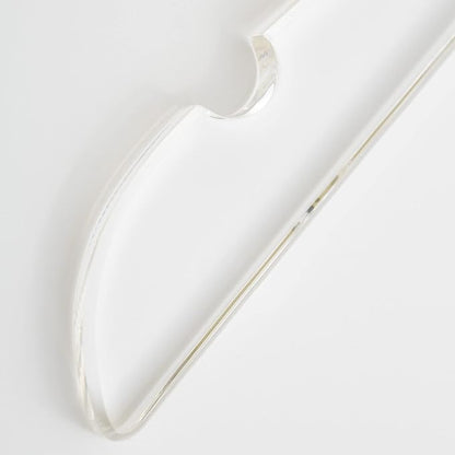 HomeCube USA Clear Acrylic Clothes Hanger with Gold Hooks – Heavy Duty Lucite Closet Organizer, Elegant & Sturdy for Shirts, Dresses, Coats, Suits & Boutique Use (10, Small 13")