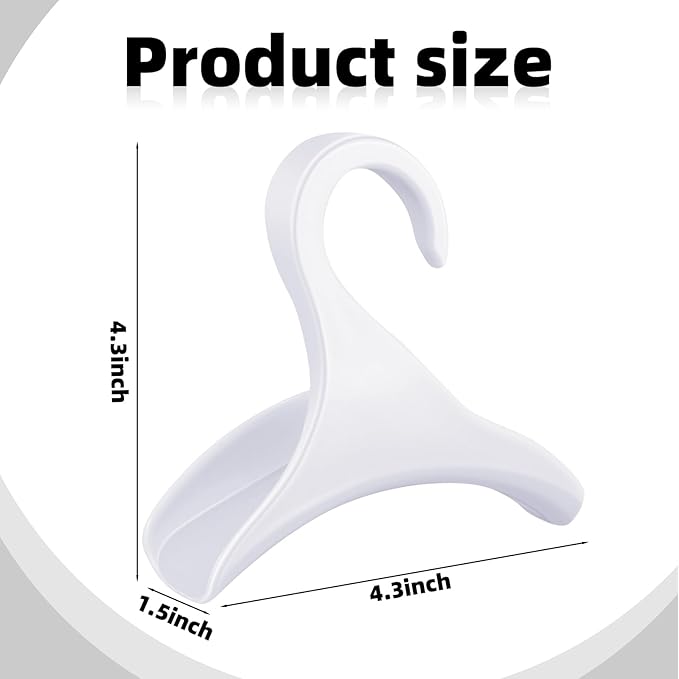 Maitys 18 Pcs Purse Hanger Hook Acrylic Bag Rack Holder for Bag Hanger Handbag Tote Hook Closet Organizer Storage Over The Closet Rod Backpacks Satchels Crossovers Tote (White)