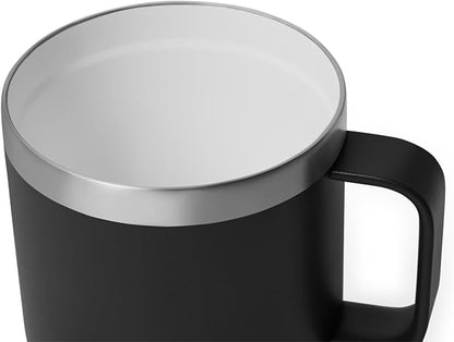 YETI Rambler 14 oz Ceramic Lined Stackable Mug, Vacuum Insulated, Stainless Steel with MagSlider Lid, Black