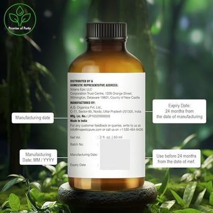 Majestic Pure Essential Oil with Glass Dropper - 100% Pure and Natural - Essential Oils for Diffuser, Aromatherapy, Soap and Candle Making, Tea Tree Essential Oil, Tea Tree Oil, 2 Fl Oz