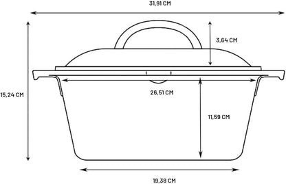Lodge 5 Quart Cast Iron Dutch Oven. Pre-Seasoned Pot with Lid and Dual Loop Handle