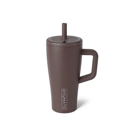 BrüMate Era 20 oz Tumbler with Handle and Straw | 100% Leakproof Insulated Tumbler with Lid and Straw | Made of Stainless Steel | Cup Holder Friendly Base | 20oz (Java)