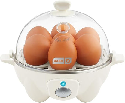 Dash Rapid Egg Cooker - Boiler, Poacher & Steamer - Includes Measuring & Recipe Guide - Dishwasher Safe - BPA Free - Holds 7 Eggs, Cream