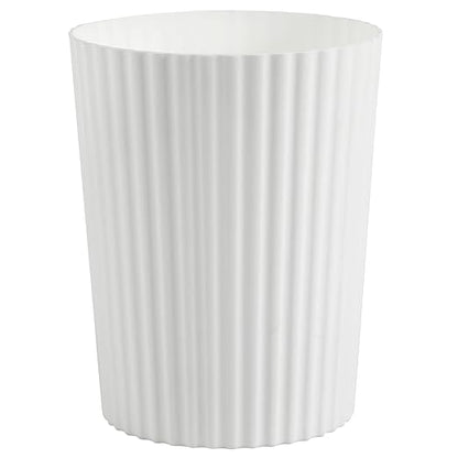 JiatuA Small Trash Can Plastic Wastebasket Round Garbage Container Bin for Bathroom, Kitchen, Bedroom, Home Office, College Dorm, White