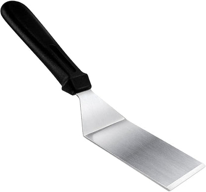 Metal Spatulas for kitchen Use, Professional Serving Spatula with Heat Resistant Handle, 9.8 Inch Stainless Steel Spatula Ideal for Pancakes, Eggs, Griddle Scraper, BBQ or Desserts