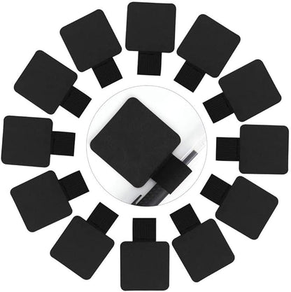 SLSON 12 Pack Notebook Pen Loop Holder Self-Adhesive Pen Holder Pencil Holders Elastic Loop Designed for Notebooks Journals Calendars (Black)