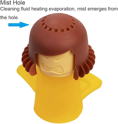 Angry Mom Microwave Cleaner, Mad Mama Microwave Steam Cleaner, Just Add Vinegar and Water, Easily Cleans the Crud in Minutes (Yellow)