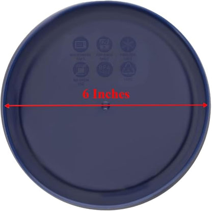 Pyrex 7201-PC 4 Cup Blue Food Storage Replacement Lid (4-Pack) - Made in USA