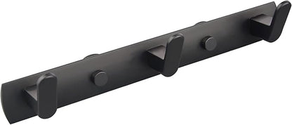 ULIBERMAGNET Magnetic Coat Hooks,Heavy Duty Magnetic Key Rack,Strong Rubber Magnetic Hanger for Refrigerator,Metal Cabinet,Door,Hanging Coat, Towel, Bag, Scarf, Helmet(Matte Black/3 Hooks)