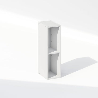 Furinno Reed 2-Tier Closet Organizers and Storage, Closet Organizer, Open Shelf Closet Storage, for Wardrobe, Bedroom, Living Room, 6-Inch Width, White