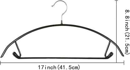 Modern Non-Slip Hangers, 10 Pack with Hooks, Heavy Duty Coat Hangers for Wardrobe Organization, Suit Hangers for Space Saving