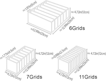 10 Pack Drawer Organizer for Bra, Underwear, Sock,Tie Foldable Closet Organizer Drawer Soft Fabric Dresser Drawer Divider Bins for Bra Underwear Socks Ties (10PCS Bra+Underware+Socks)