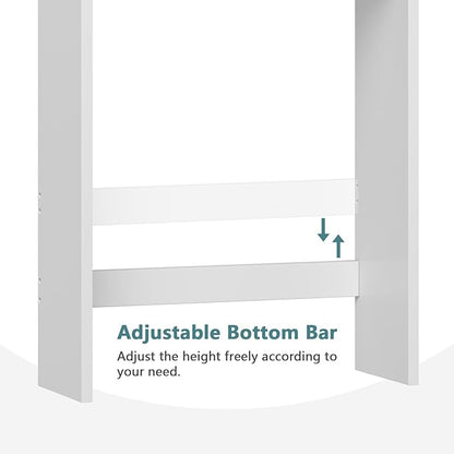 Over The Toilet Storage Cabinet, Over Toilet Bathroom Organizer with Adjustable Shelf and Double Doors, Space Saver Shelf Above Toilet Storage Cabinet (White)