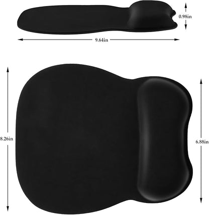EooCoo Ergonomic Mouse Pad with Wrist Support, Mousepad with Memory Foam Wrist Rest and Non-Slip Base for Computer, Cafe, Home & Office, 9.64 x 8.26 in Office Desk Accessories