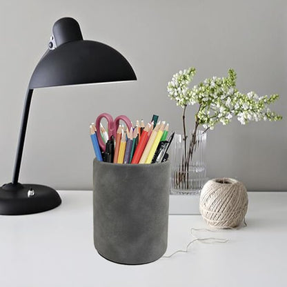 Pen Pencil Holder Cup Container Leather Desk Organizer Stand Decor Brush Scissor Holder Decoration Office Desk Home School