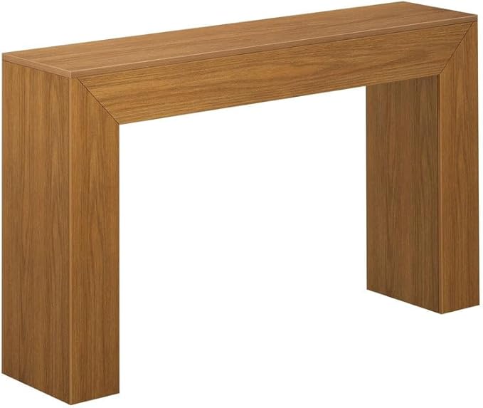 Plank+Beam Grand Console Table, 56 Inch Solid Wood Modern Sofa Table, Narrow Entryway Table for Hallway, Behind The Couch, Living Room, Foyer, Pecan Wirebrush