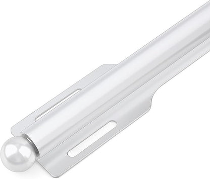 12" Valet Rod for Closet Pull Out (2 Pack, White)