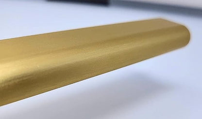 Matte Brass Aluminum Oval Wardrobe Tube Closet Rod with Two End Caps and Screws (36 INCH)