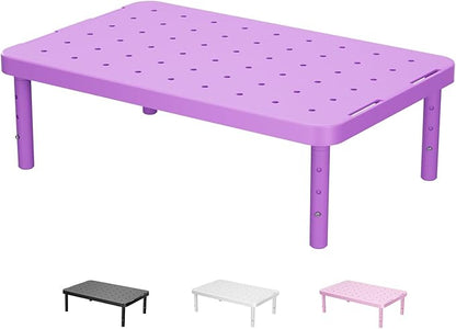 WALI Computer Monitor Stand for Desk, Adjustable Laptop Riser, Desk Monitor Stand Underneath Storage for Office, Home, School Supplies (PTT001-V), 1 Pack, Violet