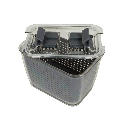 Kitchen Spaces Small Colander Stackable Food Storage Bin, Grey