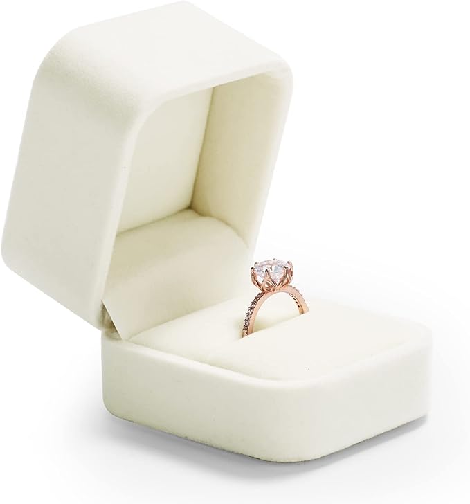 Oirlv Ring Box Wedding Day For Women Velvet Jewelry Box For Engagement Ring Boxes For Proposal