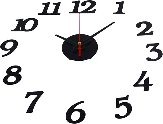OceeK DIY Wall Clock, Modern Silent Non-Ticking, Battery Operated, 3D Quality Quartz Frameless Wall Closks,8-15" Round