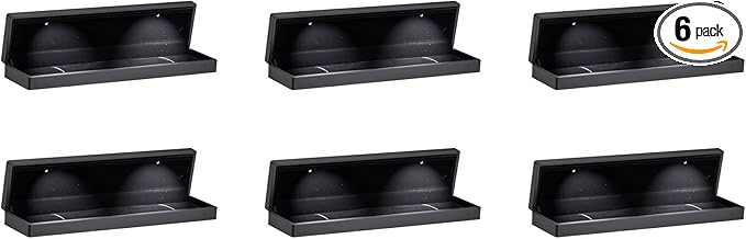 Allure - Luxury Bracelet Box With LED Light, Elegant Diamond Bracelet Case, For Unique Proposal, Engagement Or Wedding, Long Rectanglar Black Velvet Interior Jewelry Display Gift Box. 6 Boxes.