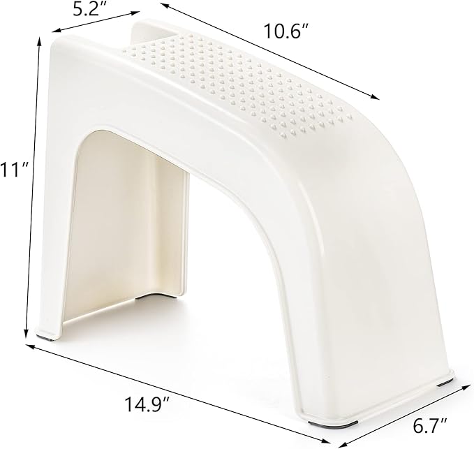 Hedume 2 Pack Shower Foot Rest, Easy Pedicure Foot Rest Stand, Shower Foot Stool for Shaving Legs, Bathing, Manicure, Non-Slip, Built-in Storage