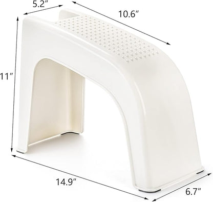 Hedume 2 Pack Shower Foot Rest, Easy Pedicure Foot Rest Stand, Shower Foot Stool for Shaving Legs, Bathing, Manicure, Non-Slip, Built-in Storage