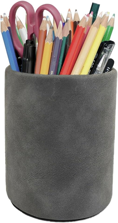 Pen Pencil Holder Cup Container Leather Desk Organizer Stand Decor Brush Scissor Holder Decoration Office Desk Home School