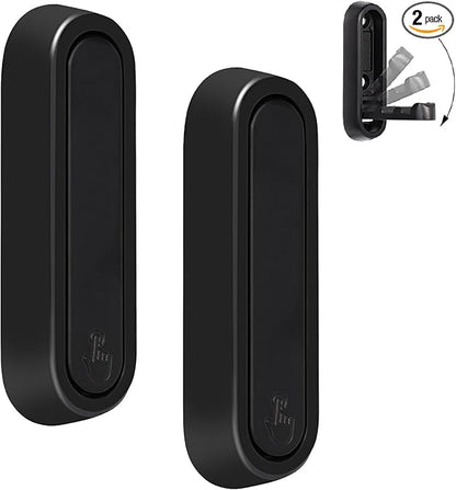 Dntorx Folding Wall Hooks, 2 Pcs Foldable Black Coat Hooks Heavy Duty Foldable Hook Bathroom Towel Hooks Robe Hooks Wall Mounted for Hanging Coat Towels Clothes Hat Bags Keys