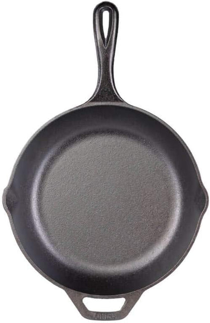 Lodge Chef Collection 10" Pre-Seasoned Cast Iron Skillet - Kitchen Essential for Frying & Searing