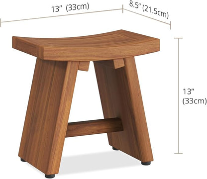 13" Asia Teak Shaving & Washing Foot Rest