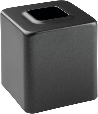 mDesign Metal Square Tissue Box Cover, Modern Facial Paper Holder, Accessories for Bathroom Vanity Countertop, Bedroom Dresser, Night Stand, Desk, Office, End Table, Unity Collection - 2 Pack - Chrome