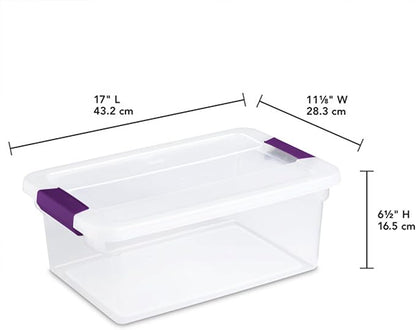 Sterilite 48-Pack 15 Quart ClearView Latch Box, Stackable Organizer Bins with Latching Lids - Clear Plastic Organization Containers for Closet, Bedroom, Shelving Units and Everyday Home Storage