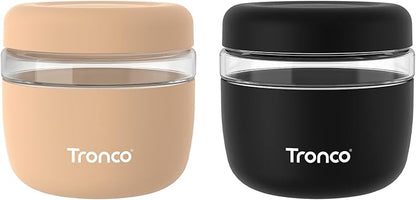Tronco 24 oz Glass Food Storage Containers with Lids, Airtight, Leak & Spill Proof Glass Lunch Bowls for Meal Prep, Salad, Yogurt, Soup & Stew, Microwave & Dishwasher Safe, BPA-Free