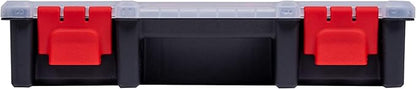 Compact Parts Organizer Box – Small Hardware Storage Case with 9 Compartments & 5 Dividers – Durable Nylon Screw, Bolt, Craft Organizer for Toolbox, Drawer, or Garage Use