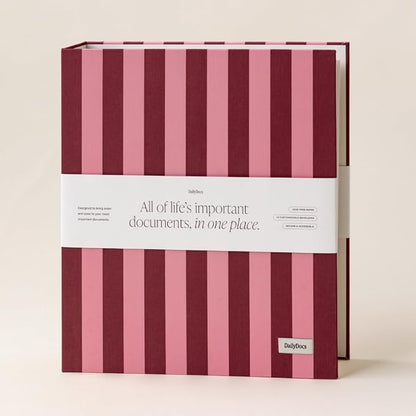 Document Organizer Binder – Premium Linen Folder System with Full & Half-Page Envelopes for Important Papers, Passports, Birth Certificates & More