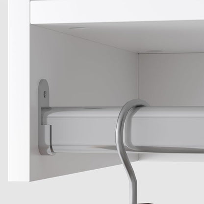 Modular Closet System, 78" Wide Closet Organizer System with Hanging and Towers, Wood Tower Closet Storage for Walk In Closets, Wall Mounted Wardrobe Organizer Kit System, Bedroom, White