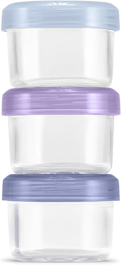 Ello Color Lock Glass Meal Prep Sets Leak-Proof Glass Food Storage Containers with Airtight BPA-Free Plastic Lids, Dishwasher, Microwave, and Freezer Safe