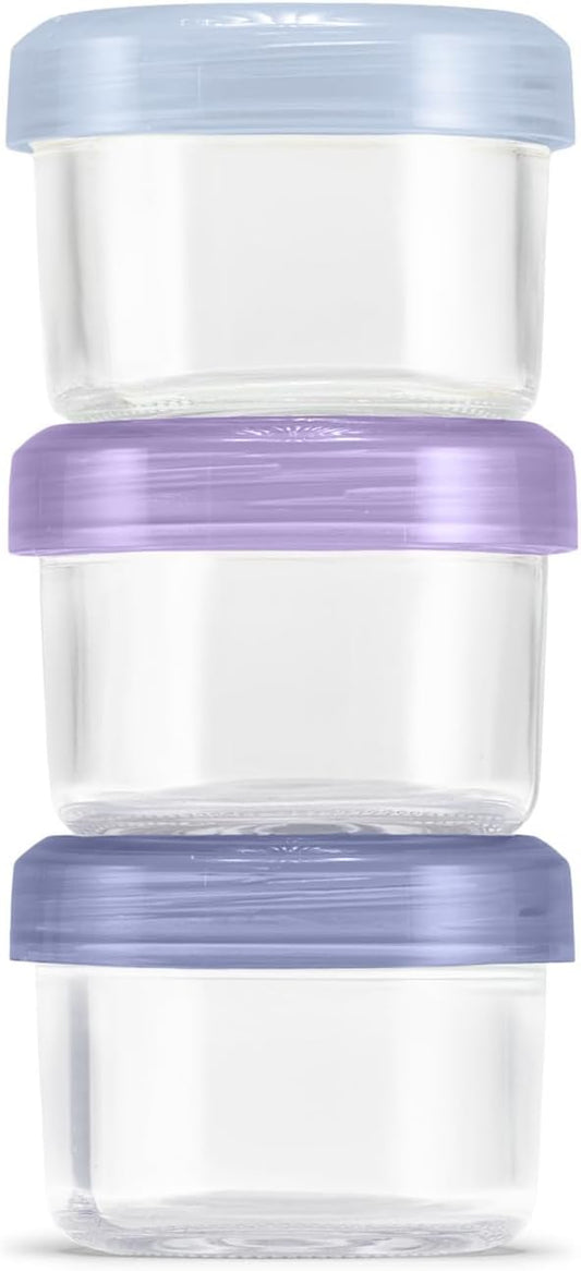 Ello Color Lock Glass Meal Prep Sets Leak-Proof Glass Food Storage Containers with Airtight BPA-Free Plastic Lids, Dishwasher, Microwave, and Freezer Safe