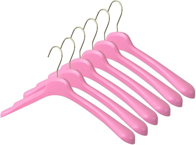 All Hung Up Plastic Coat Hangers, Color Clothes Hangers - Pink (100pk)
