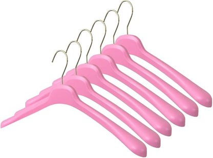 All Hung Up Hangers Plastic Coat Hangers, Clothes Hangers (Pink, 12pk)