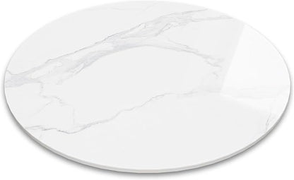 11.8" Lazy Susan Turntable – 360° Sinteredstone Silent Anti-Slip Turntable, Table Top Centerpiece for Kitchen, Pantry, Spice Rack, Refrigerator & Dining Table, White